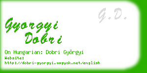gyorgyi dobri business card