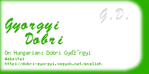 gyorgyi dobri business card